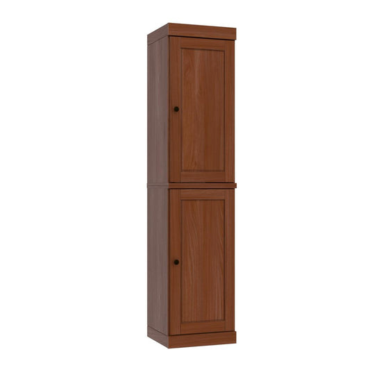 72" Coffee Solid Wood Two Door Pantry Or Storage Closet HomeRoots