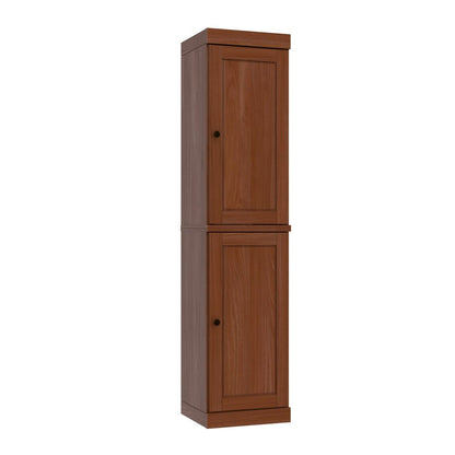 72" Coffee Solid Wood Two Door Pantry Or Storage Closet