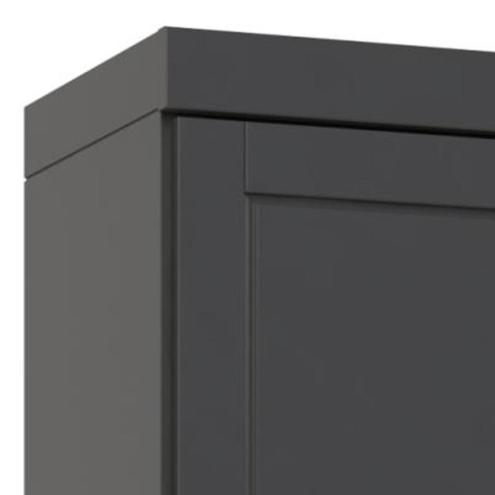 72" Gray Solid Wood Two Door Pantry Or Storage Closet — view 2