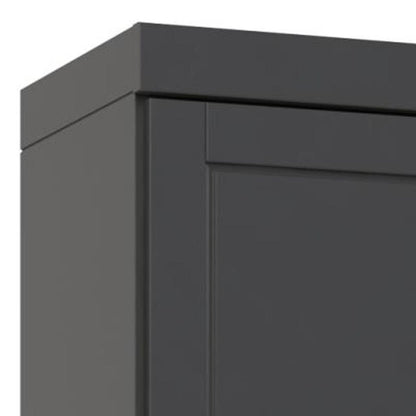 72" Gray Solid Wood Two Door Pantry Or Storage Closet HomeRoots