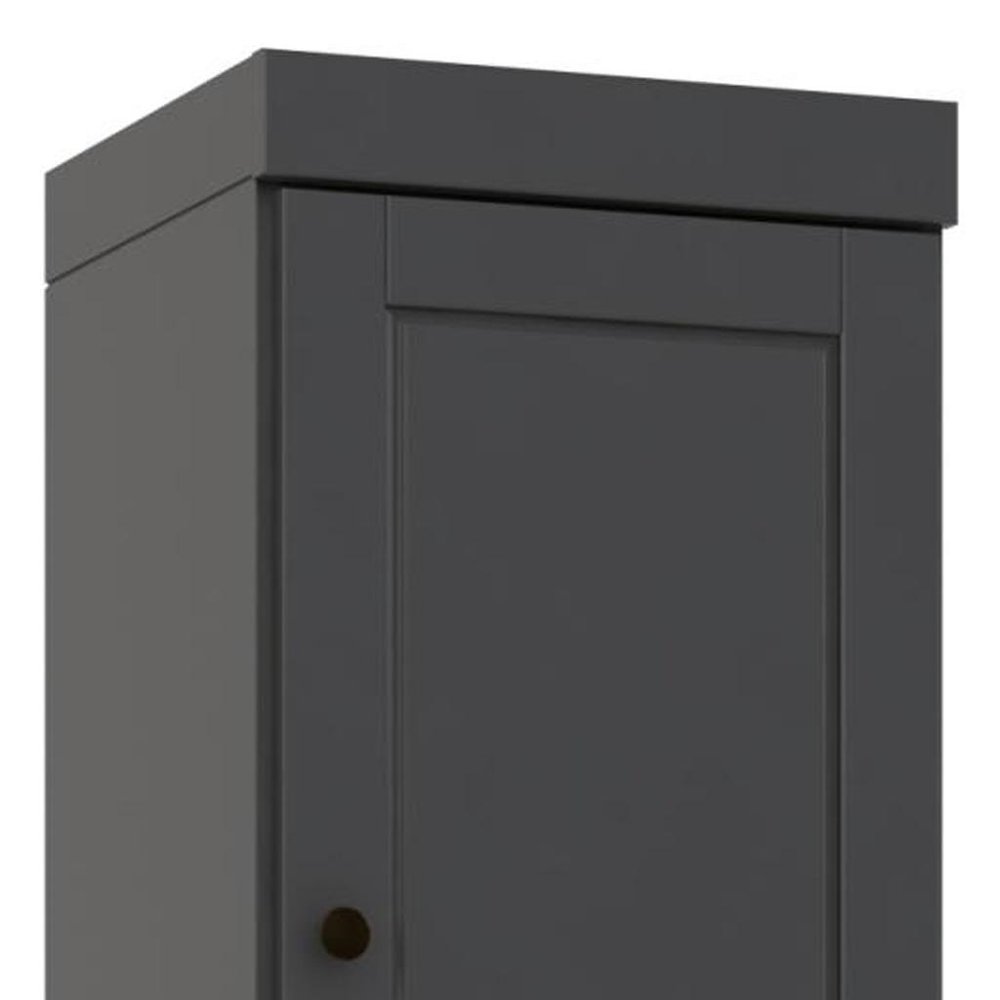 72" Gray Solid Wood Two Door Pantry Or Storage Closet — view 3