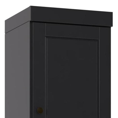 72" Black Solid Wood Two Door Pantry Or Storage Closet HomeRoots
