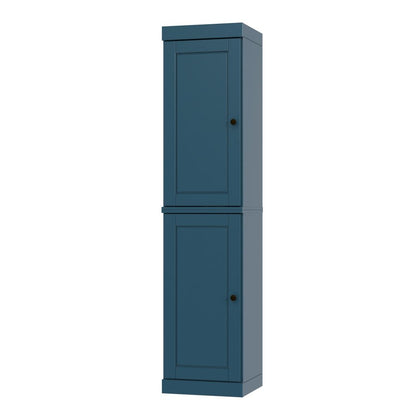 72" Teal Blue Solid Wood Two Door Pantry Or Storage Closet HomeRoots