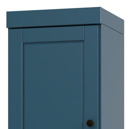 72" Teal Blue Solid Wood Two Door Pantry Or Storage Closet HomeRoots