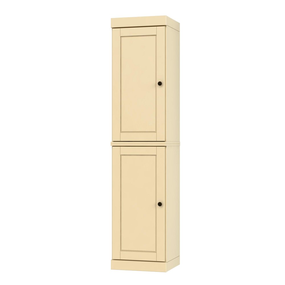 72" Yellow Solid Wood Two Door Pantry Or Storage Closet HomeRoots