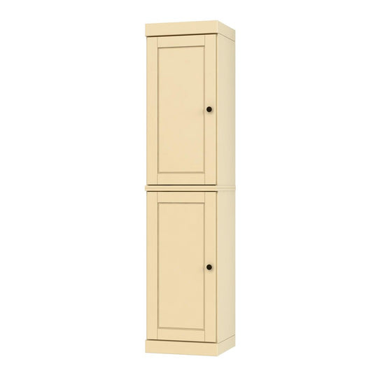 72" Yellow Solid Wood Two Door Pantry Or Storage Closet HomeRoots