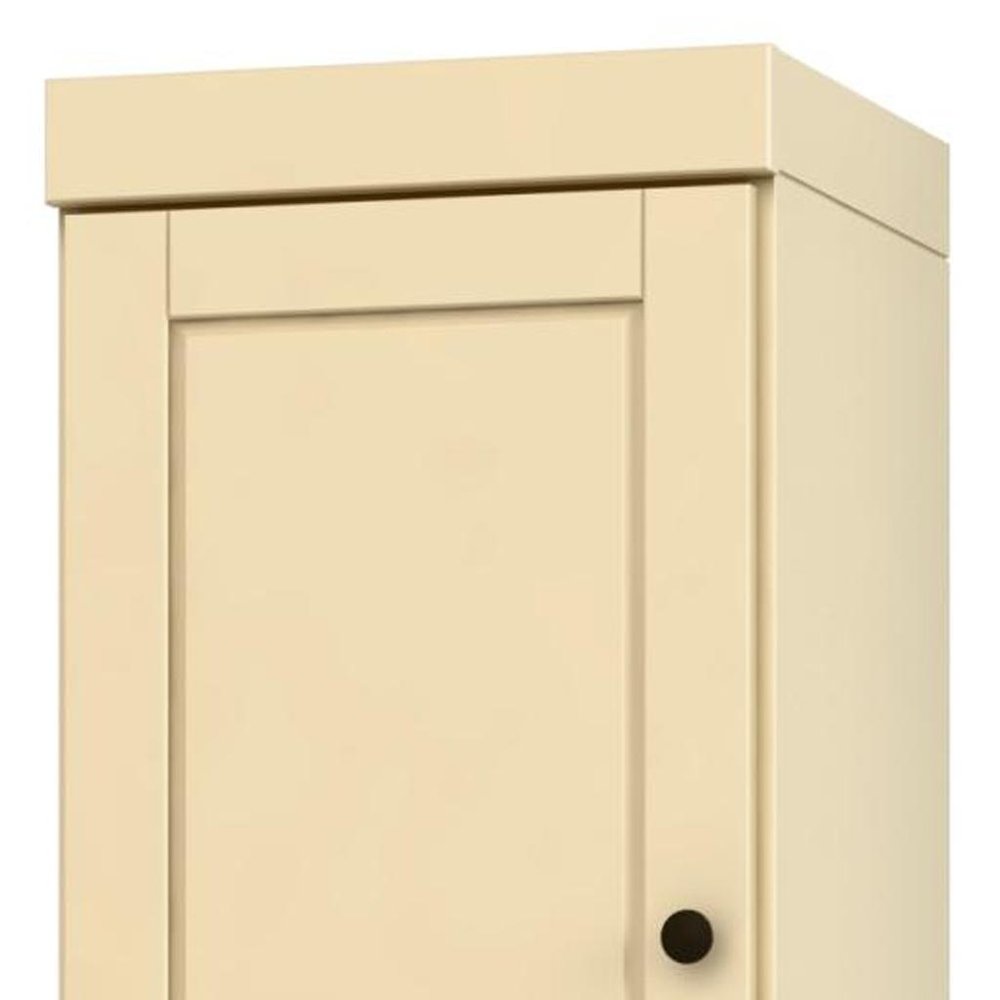 72" Yellow Solid Wood Two Door Pantry Or Storage Closet — view 3