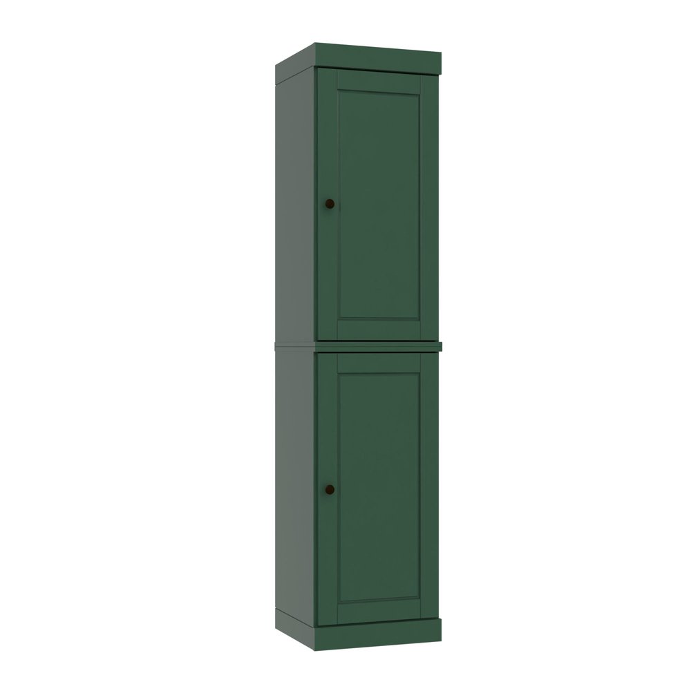 72" Green Solid Wood Two Door Pantry Or Storage Closet HomeRoots