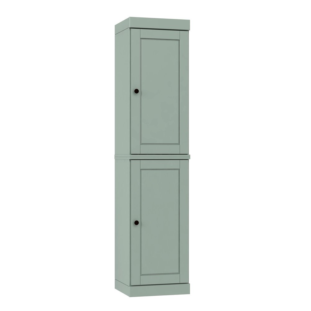 72" Sage Solid Wood Two Door Pantry Or Storage Closet