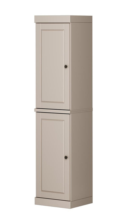 72" Beige Solid Wood Two Door Pantry Or Storage Closet HomeRoots