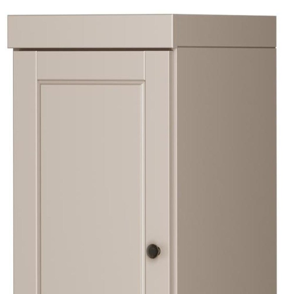 72" Beige Solid Wood Two Door Pantry Or Storage Closet — view 3