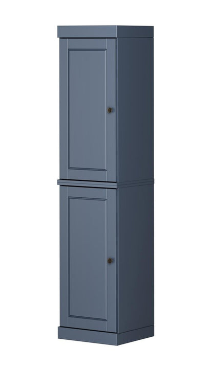 72" French Blue Solid Wood Two Door Pantry Or Storage Closet HomeRoots
