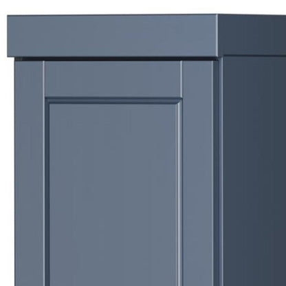 72" French Blue Solid Wood Two Door Pantry Or Storage Closet HomeRoots