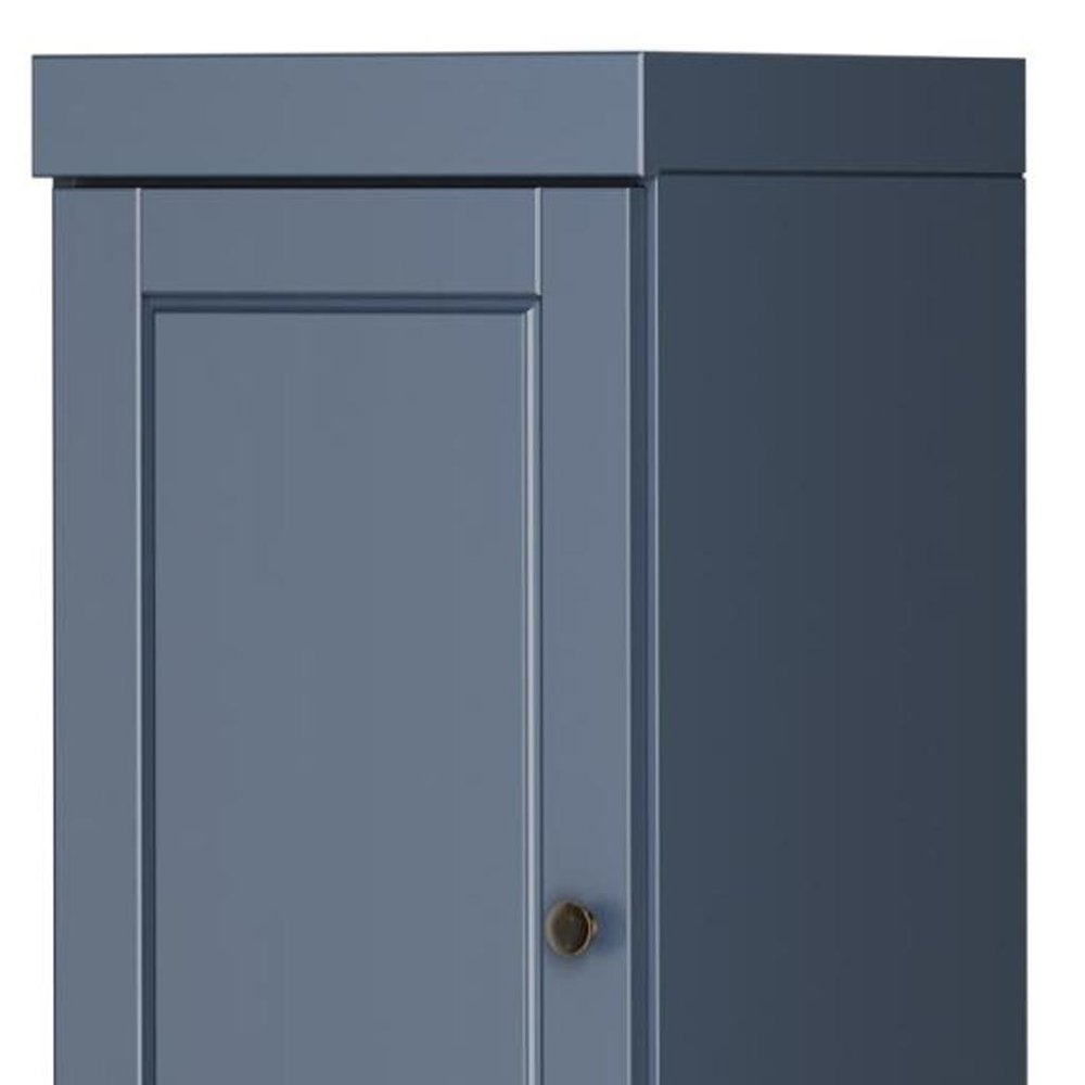 72" French Blue Solid Wood Two Door Pantry Or Storage Closet HomeRoots