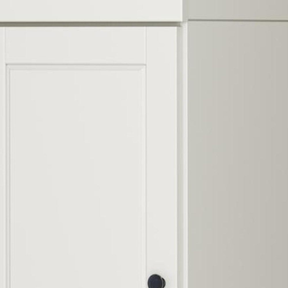 72" Off White Solid Wood Two Door Pantry Or Storage Closet — view 4