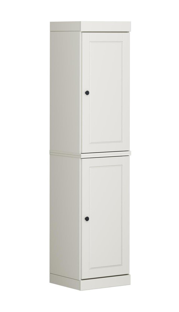 72" Off White Solid Wood Two Door Pantry Or Storage Closet HomeRoots