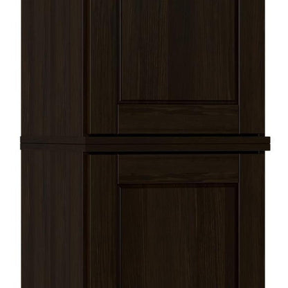 72" Espresso Solid Wood Two Door Pantry Or Storage Closet