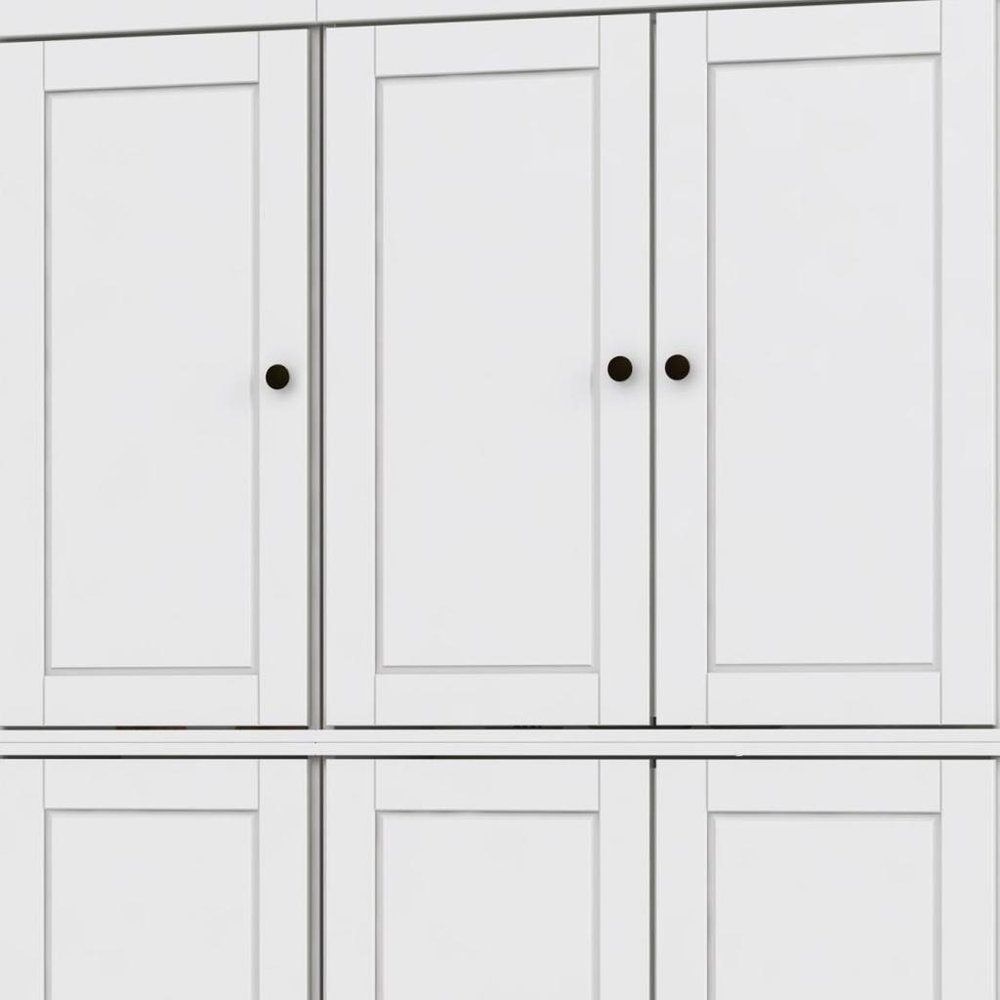72" White Solid Wood 8 Pantry Or Storage Closet — view 3