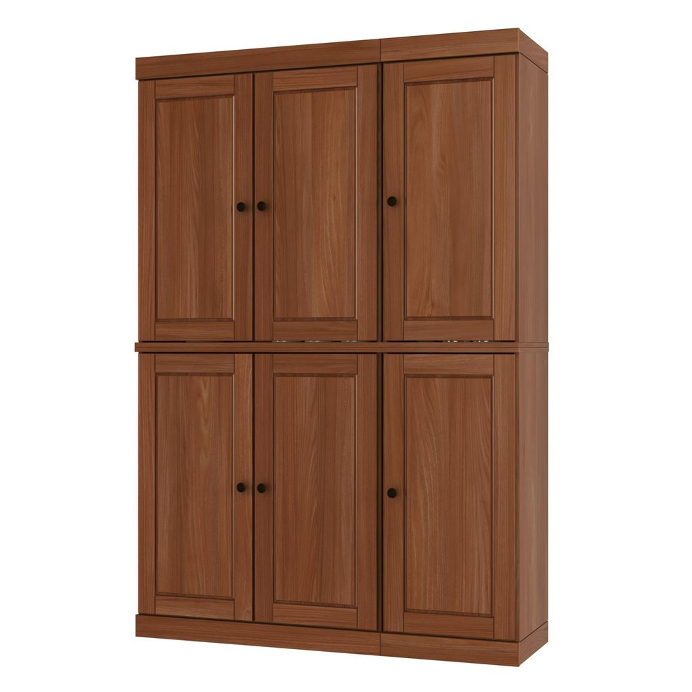 72" Coffee Solid Wood 8 Pantry Or Storage Closet — view 7