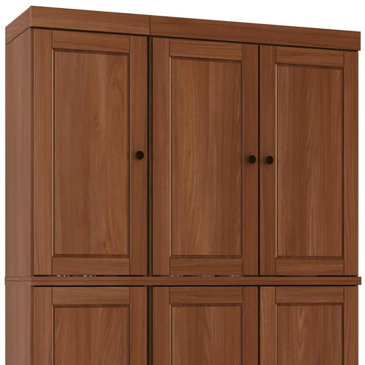 72" Coffee Solid Wood 8 Pantry Or Storage Closet HomeRoots