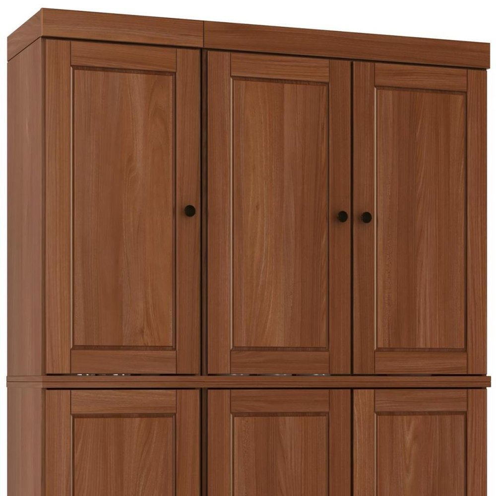 72" Coffee Solid Wood 8 Pantry Or Storage Closet — view 2