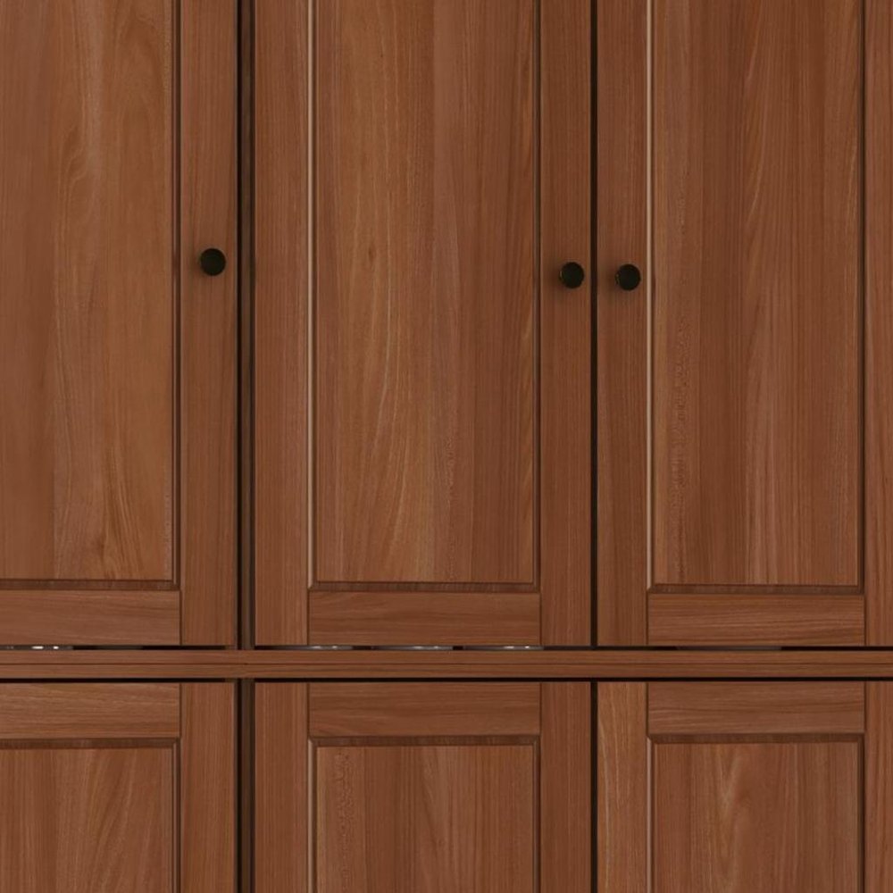 72" Coffee Solid Wood 8 Pantry Or Storage Closet — view 3