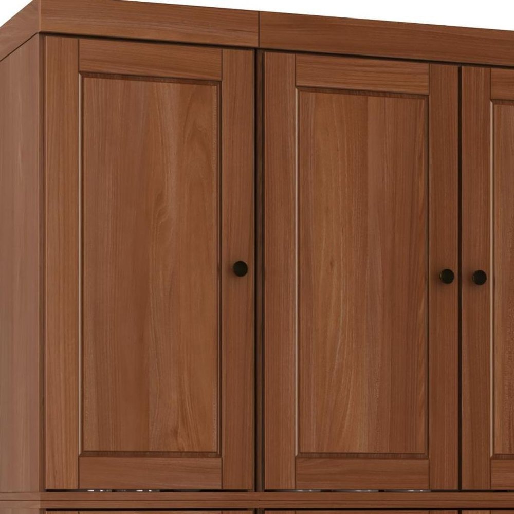 72" Coffee Solid Wood 8 Pantry Or Storage Closet HomeRoots