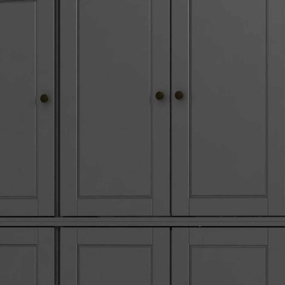 72" Gray Solid Wood 8 Pantry Or Storage Closet — view 4