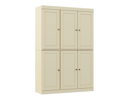 72" Yellow Solid Wood 8 Pantry Or Storage Closet HomeRoots