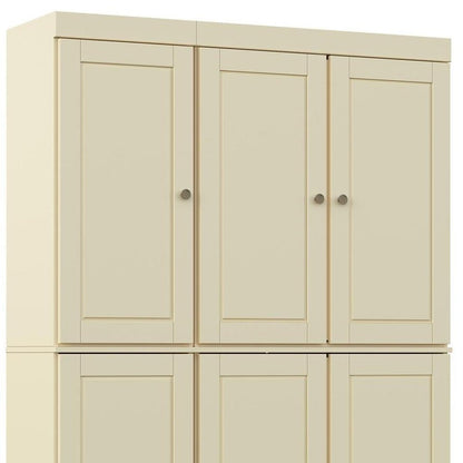 72" Yellow Solid Wood 8 Pantry Or Storage Closet HomeRoots