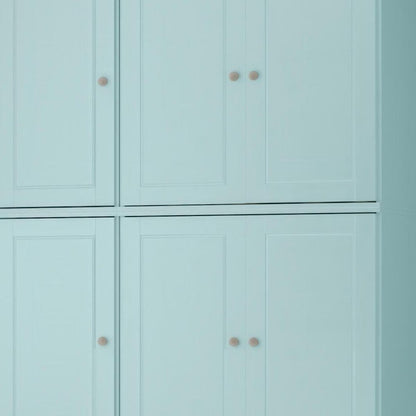 72" Aqua Solid Wood 8 Pantry Or Storage Closet