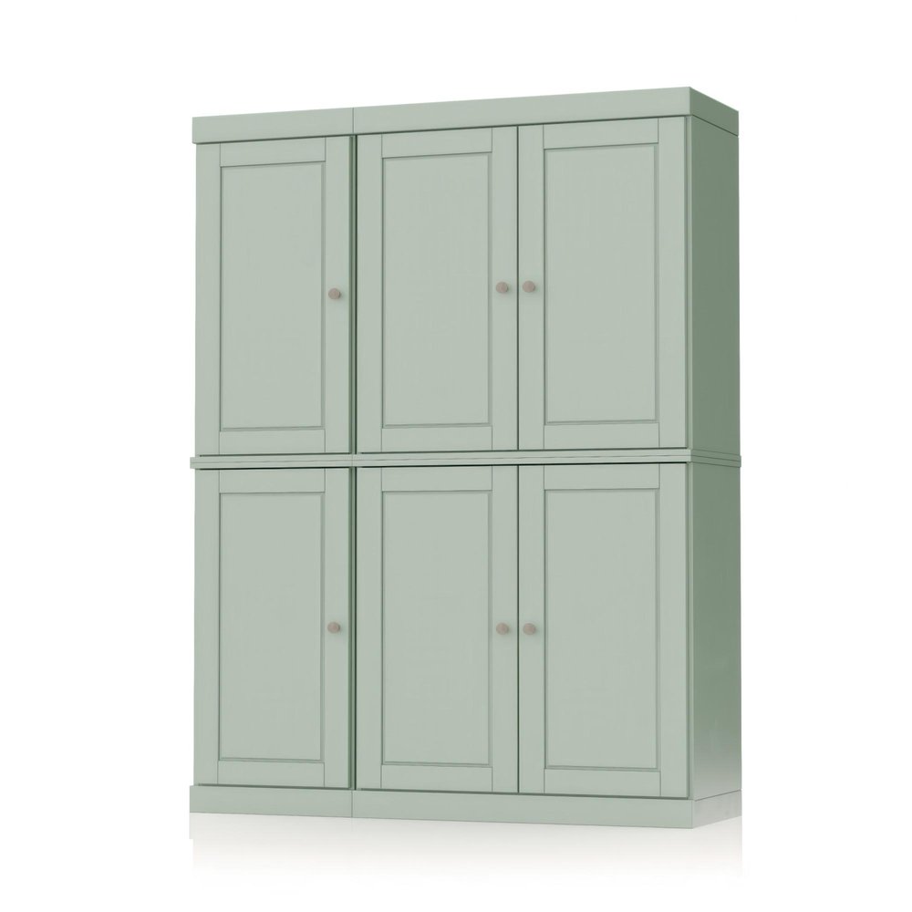 72" Sage Solid Wood 8 Pantry Or Storage Closet — view 1