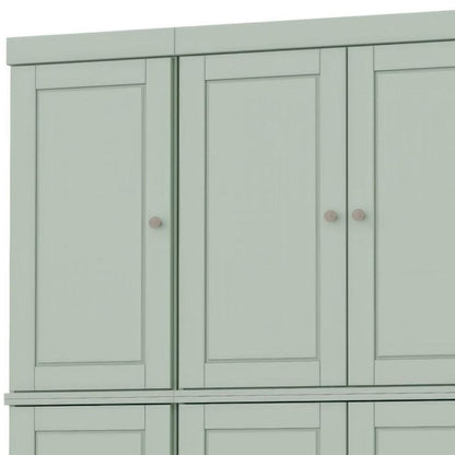 72" Sage Solid Wood 8 Pantry Or Storage Closet HomeRoots