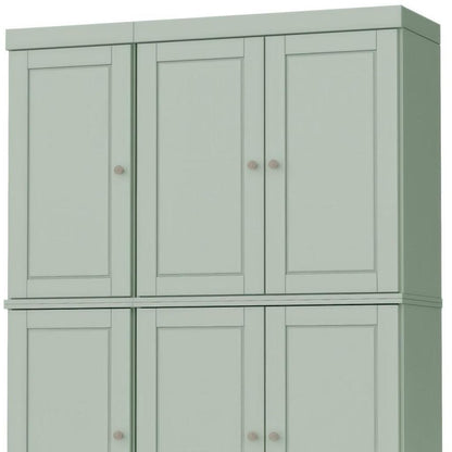 72" Sage Solid Wood 8 Pantry Or Storage Closet HomeRoots