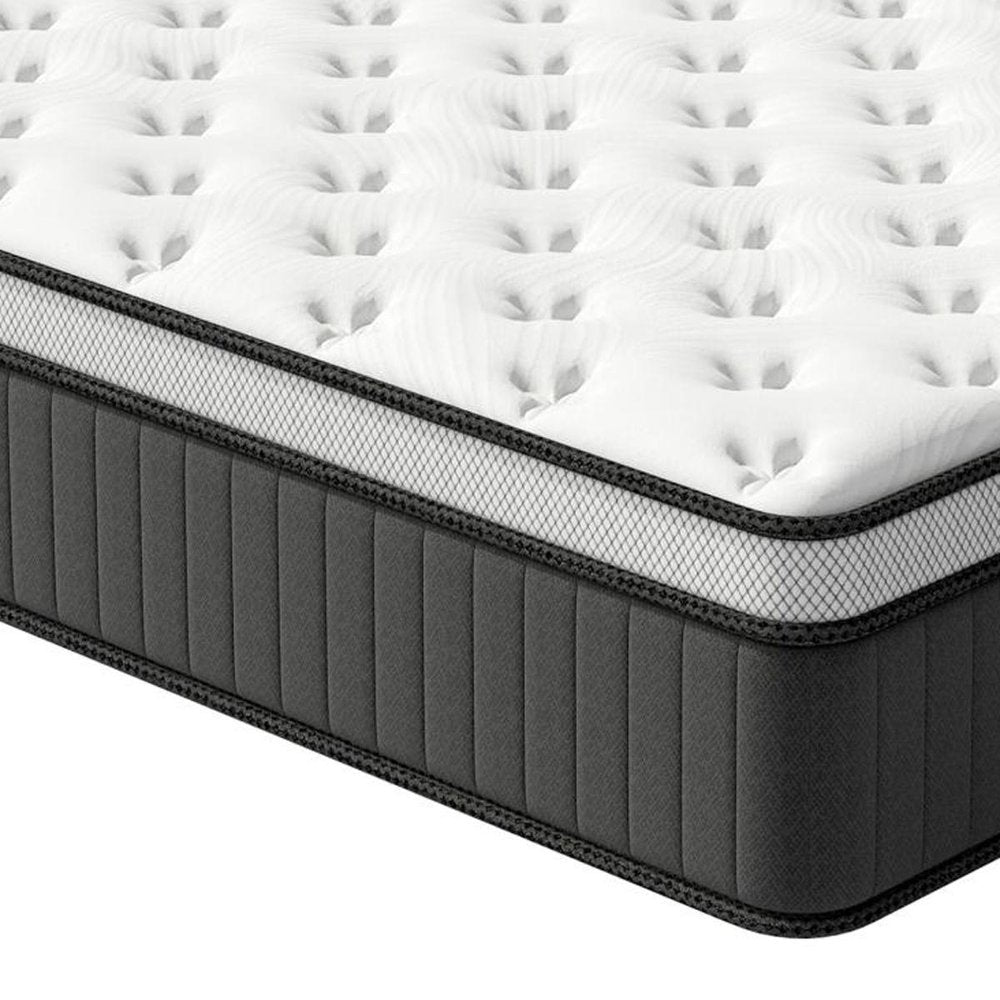 12" Queen Memory Foam Medium Euro Top Hybrid Mattress HomeRoots