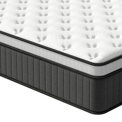 14" Twin Memory Foam Medium Euro Top Hybrid Mattress HomeRoots