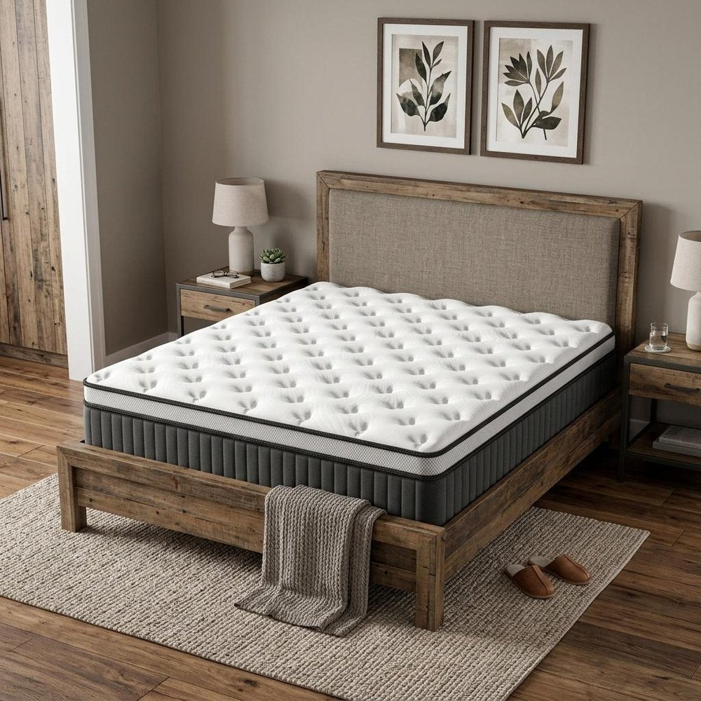 14" Twin Memory Foam Medium Euro Top Hybrid Mattress — view 8