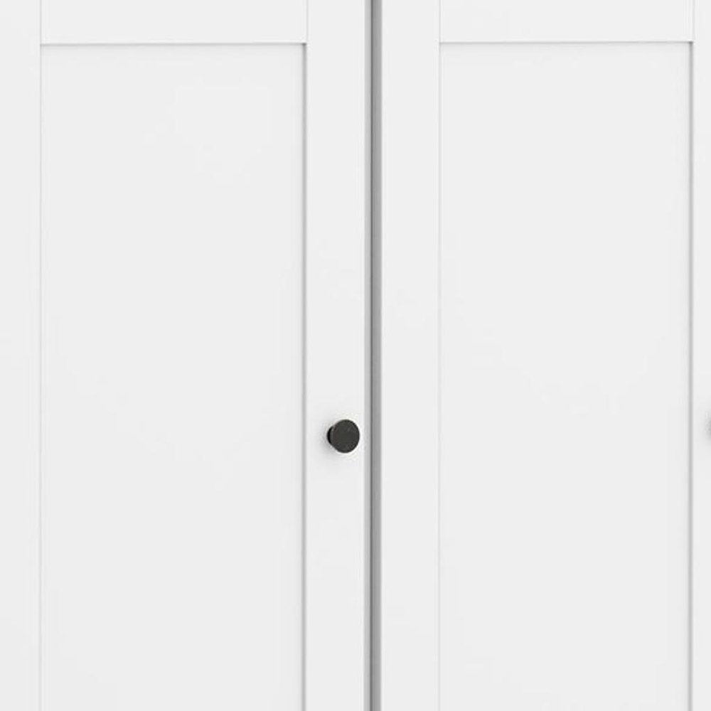 72" White Solid Wood 8 Two Drawer Pantry Or Storage Closet HomeRoots