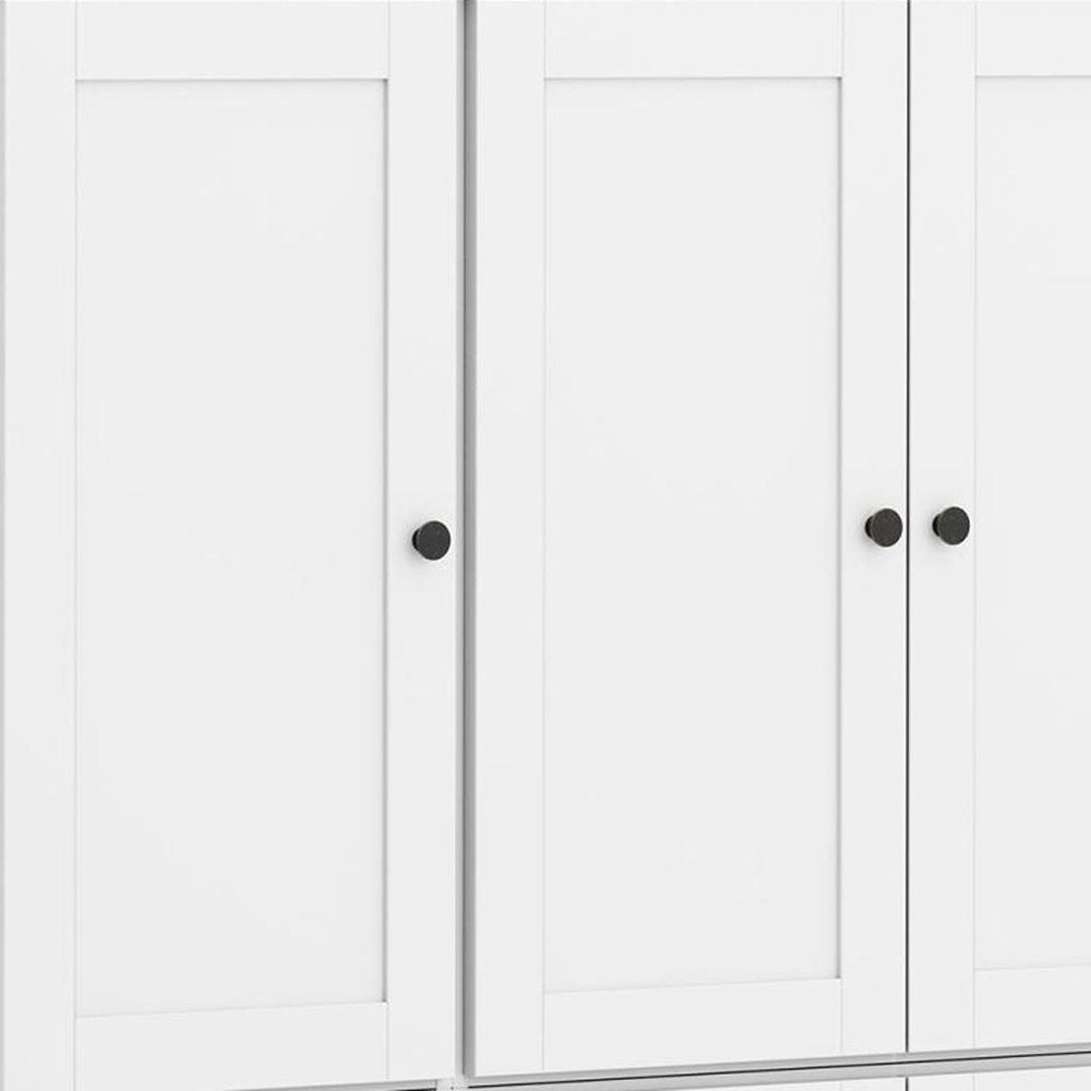 72" White Solid Wood 8 Two Drawer Pantry Or Storage Closet — view 3