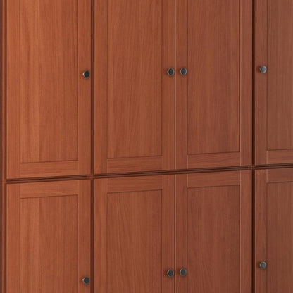 72" Coffee Solid Wood 8 Two Drawer Pantry Or Storage Closet