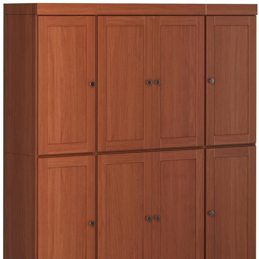 72" Coffee Solid Wood 8 Two Drawer Pantry Or Storage Closet — view 4
