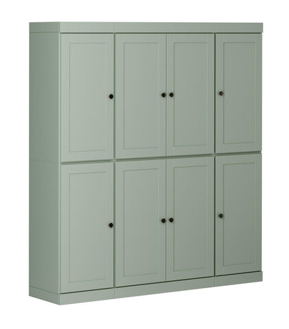72" Sage Solid Wood 8 Two Drawer Pantry Or Storage Closet HomeRoots