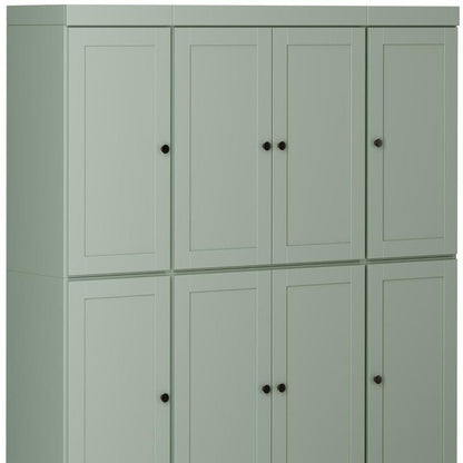 72" Sage Solid Wood 8 Two Drawer Pantry Or Storage Closet HomeRoots