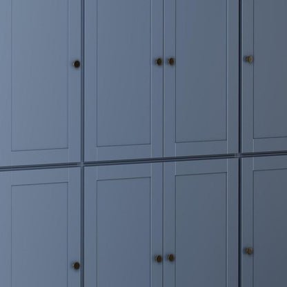72" French Blue Solid Wood 8 Two Drawer Pantry Or Storage Closet HomeRoots