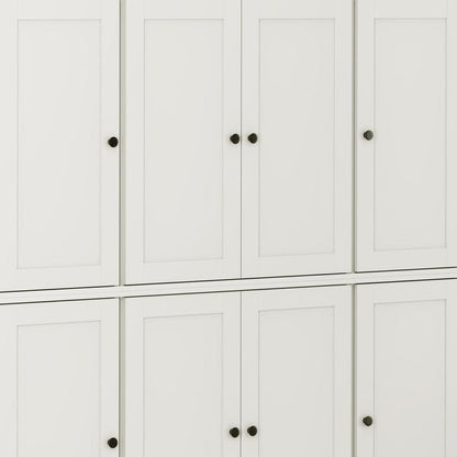 72" Off White Solid Wood 8 Two Drawer Pantry Or Storage Closet HomeRoots