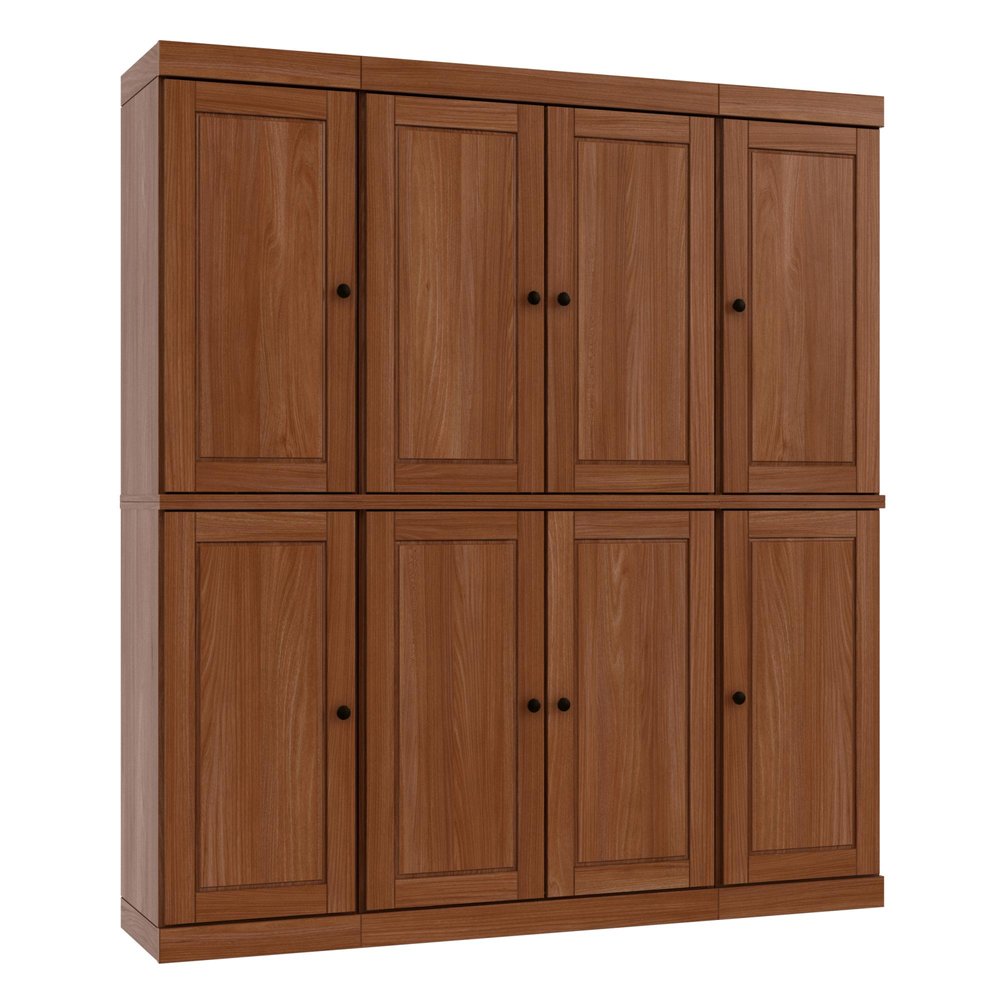 72" Coffee Solid Wood 8 Pantry Or Storage Closet HomeRoots