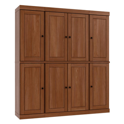 72" Coffee Solid Wood 8 Pantry Or Storage Closet HomeRoots