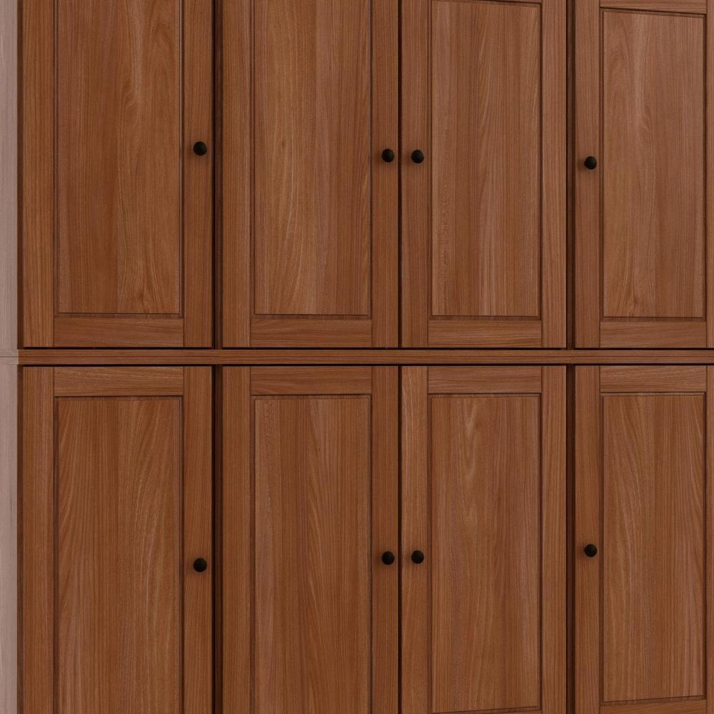 72" Coffee Solid Wood 8 Pantry Or Storage Closet — view 5