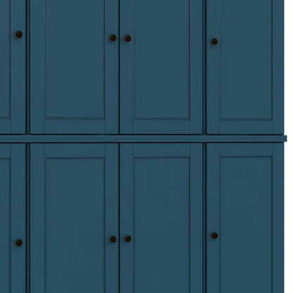 72" Teal Blue Solid Wood 8 Pantry Or Storage Closet HomeRoots