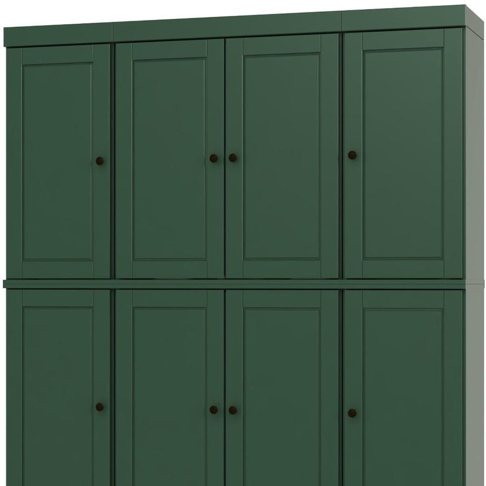 72" Green Solid Wood 8 Pantry Or Storage Closet — view 2